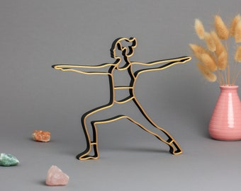 YOGA DECO FIGUUR | Minimalistisch | Cadeau-idee | woondecoratie | 3D-printplaat | Huisdecoratie | Yogacadeau voor vriendin | Yogastudio