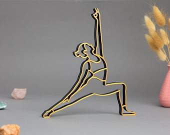 FIGURINE DÉCO YOGA | Idée cadeau | Petite amie cadeau de yoga | Personnalisé | Décoration intérieure | Décoration de maison | Demande de couleur | Plaque d'impression 3D | poumon