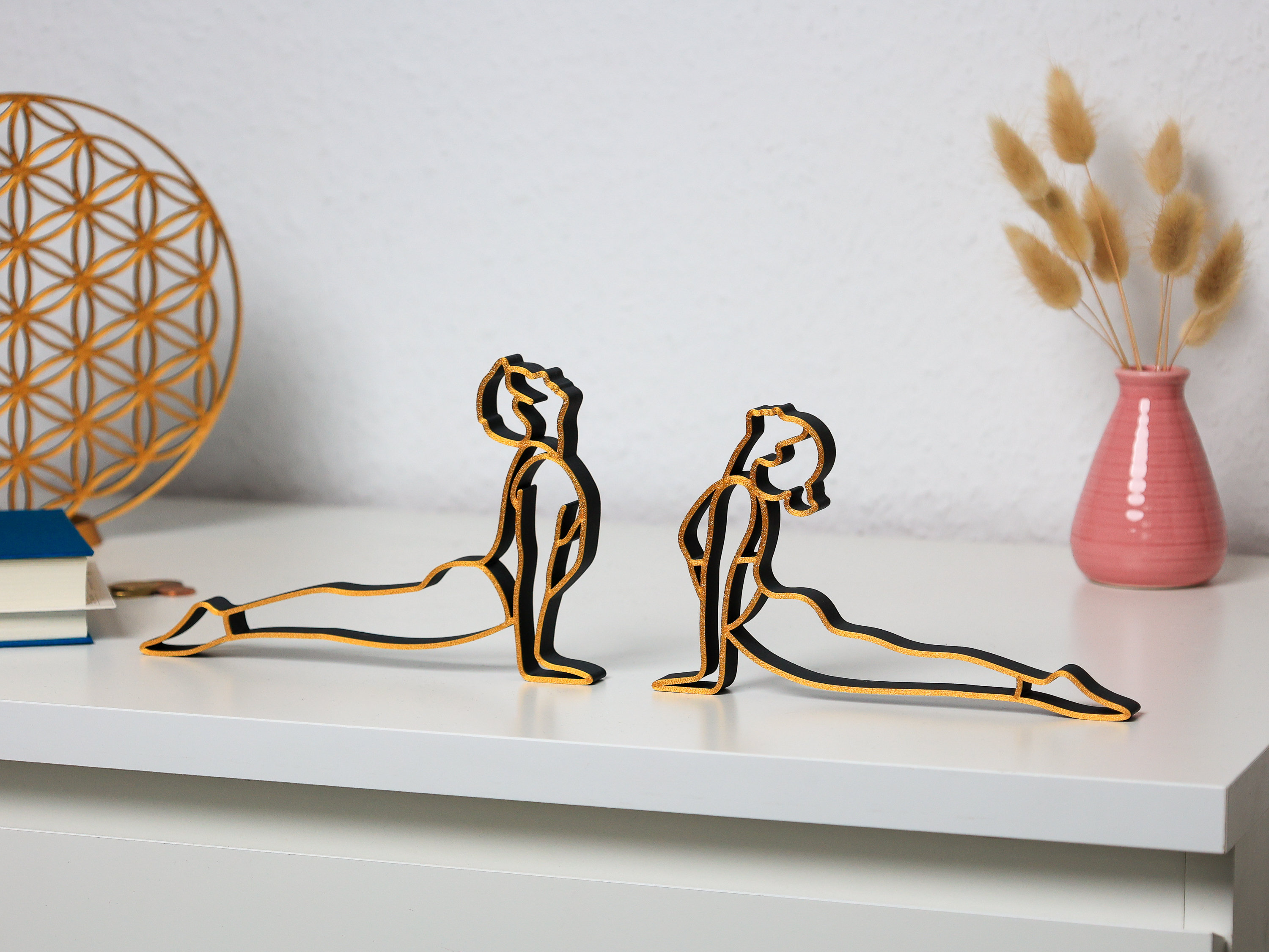 YOGA DEKO FIGUR | Geschenkidee | Yoga Geschenk für Freunde | Wohndeko | Partner Yoga | Farbwunsch | 3D Druck Pla | Cobra Pose | Yoga Set
