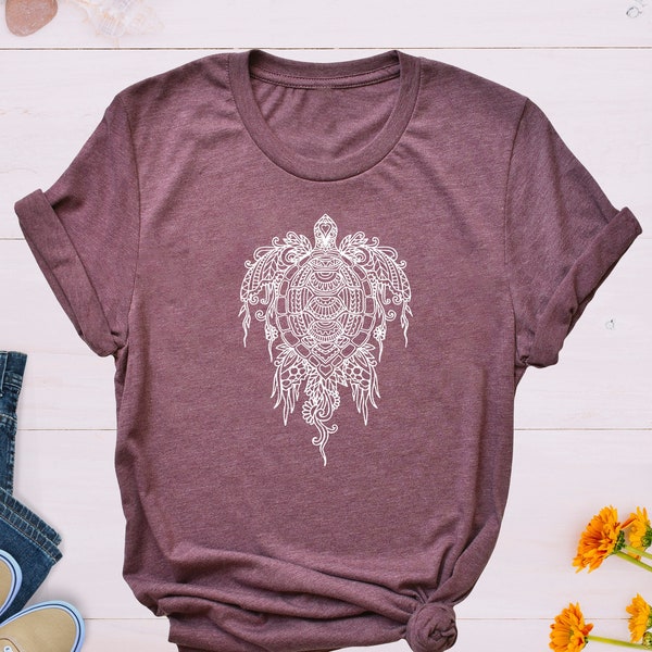 Mandala Turtle Shirt, Sea Turtle Shirt, Love Turtle Tee, Mandala Gift, Turtle Shirt, Turtle Lover Gift, Mandala Lover Shirt, Sea Turtle Gift