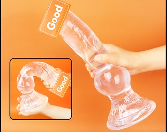 32.5CM 12.79" Huge Fantasy Curved Realistic Dildo, Suction Cup Dildo, Soft Butt Anal Plug, Adult Sex Toys for Men Women, Mature