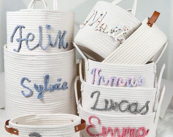 Cesta de regalo personalizada para baby shower, cesta de juguetes personalizada para niños o mascotas, cesta de juguetes, cesta de ropa, idea de Pascua, cesta personalizada