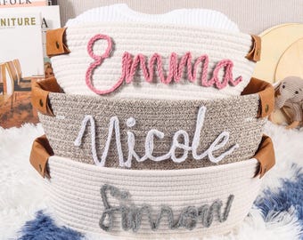 Cesta de juguetes personalizada para niños o mascotas, cesta para mascotas, cesta para la colada, regalo personalizado para baby shower, regalo para bebé, cesta para mascotas, cesta de juguetes para perros o gatos.