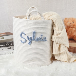 Personalisierter Wäsche- / Spielzeugkorb, Spielzeugkorb für Kinder / Haustier, Baby-Dusche-Geschenke, Geschenk für Kinder, Hunde- / Katzenspielzeugkorb, Geschenk für Baby