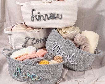 Personalized Handmade Basket • Baby Shower Gifts • Custom Pet Toy Baskets • Kids Gifts • Baby Name baskets •  Dog/Cat Toy Basket