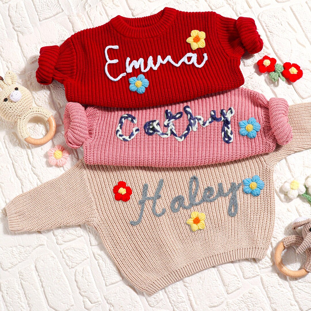 Crewneck bourgeonne enfant – Prénom personnalisé main image 1