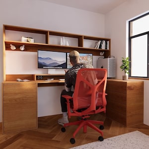 Modern study table with storage sale