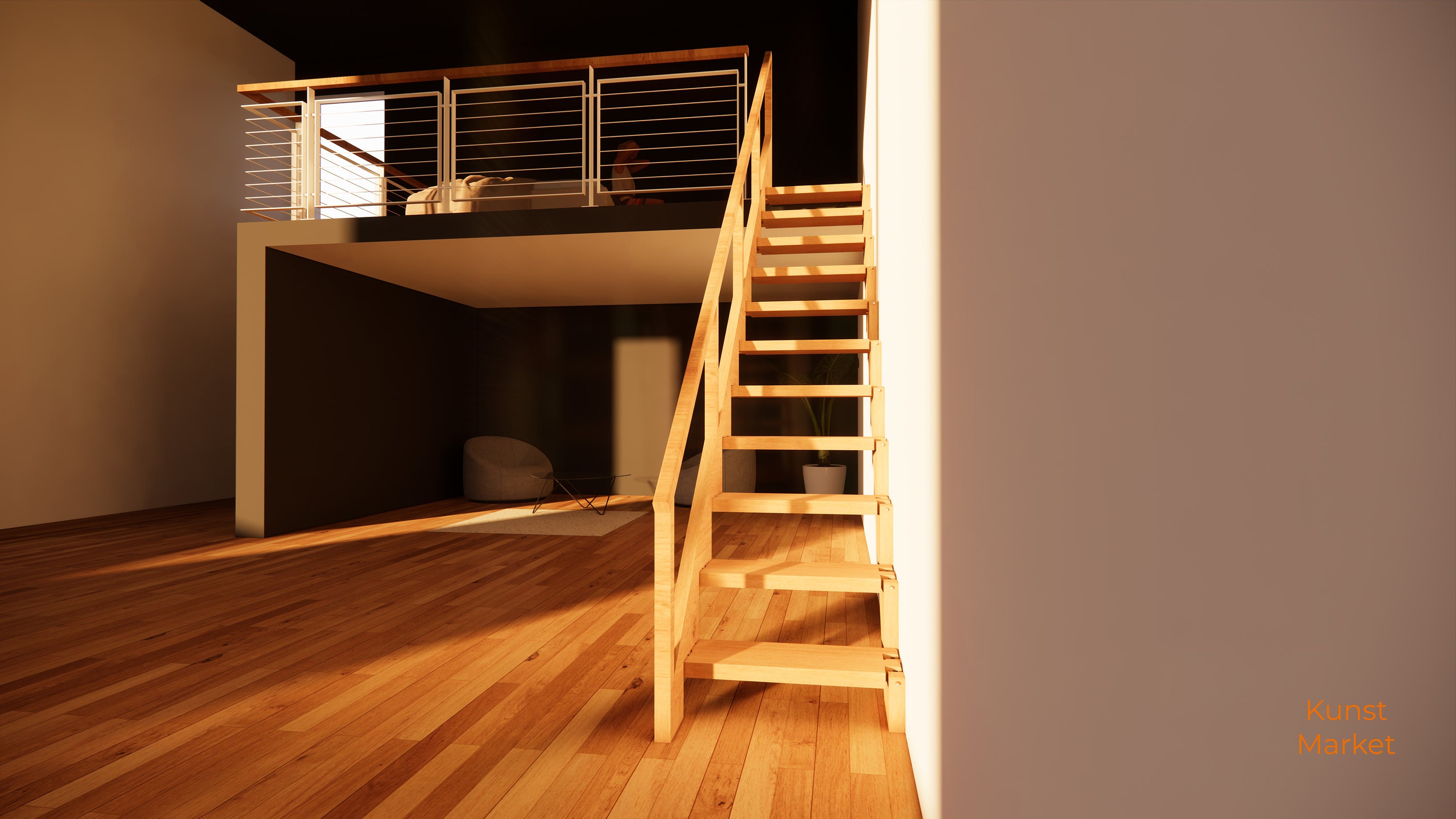 Folding Staircase - Eco-friendly Compact Design 8'8 - Folding Stairs ...