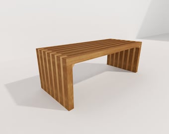 FURNITURE｜Eco-Friendly Simple Bench Plans Outdoor Furniture  - DIY Build Plans