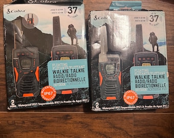 Two sets Cobra ACXT1035R FLT HD walkie-talkie radios