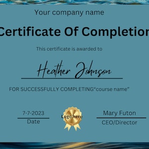 Certificate of Completion Template Printable Makeup Artist Lashes