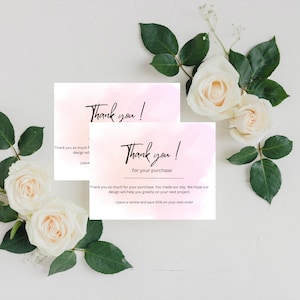 Small Business Thank You Card Template, Editable Business Thank You Card ,Thanks For Your Purchase Card, Printable Thank You Package Insert