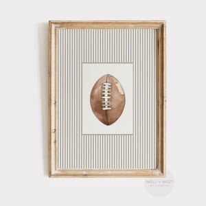 Impresión de fútbol / Acuarela de fútbol estilo vintage / Arte imprimible para habitación de niños / Decoración de oficina / Póster de arte infantil / Regalo para amantes del deporte / P568