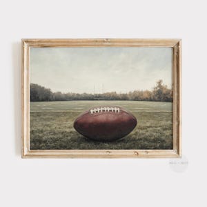 Football Print | Vintage Style Football Field Painting | Boys Room Printable Art | Sports Poster Office Decor | Football Nursery Art | P320