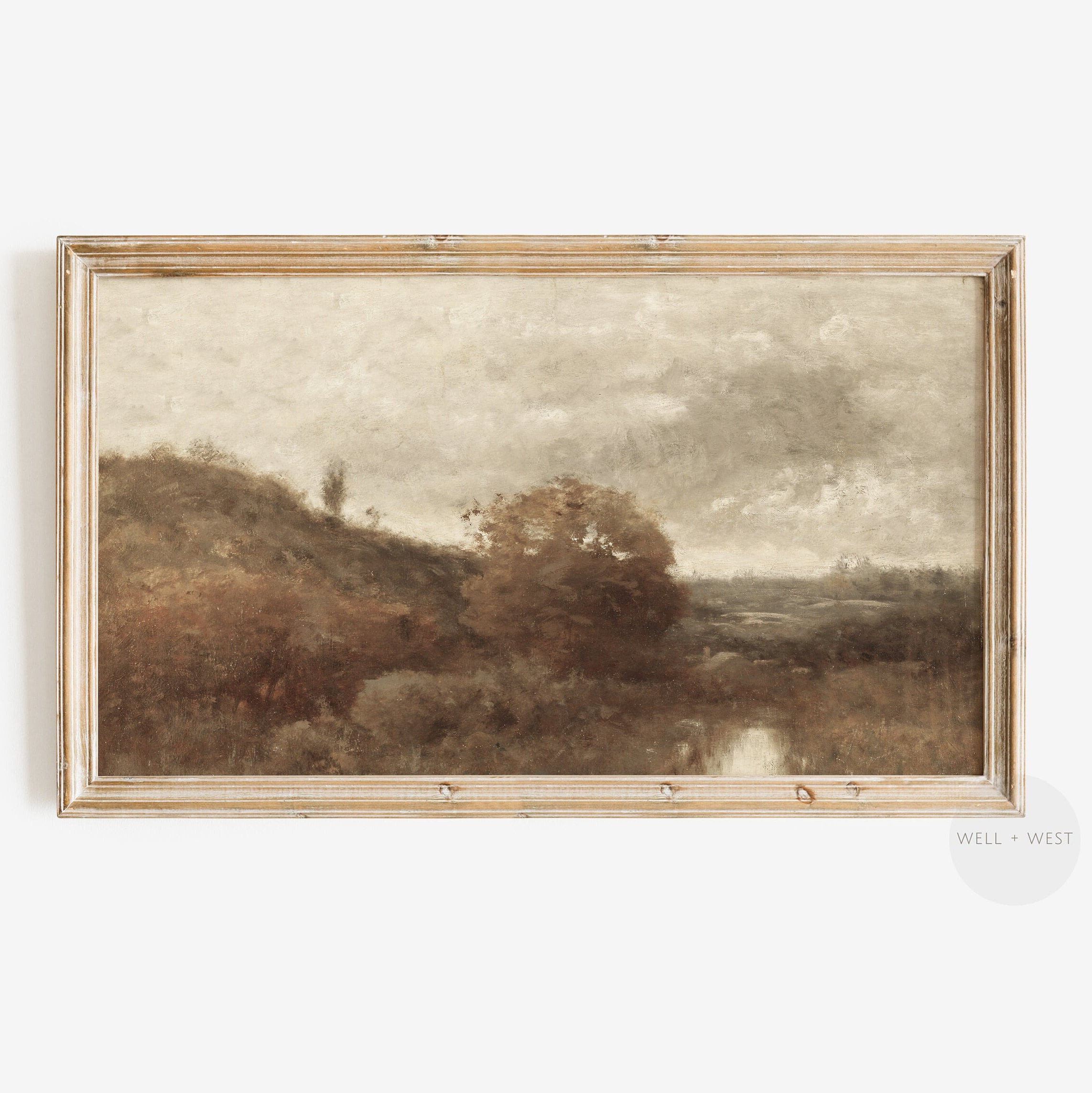 Fall Samsung Frame TV Art | Moody Autumn Landscape Painting | Muted Fall Landscape Painting | Autumn TV Art | Digital Download | TV249