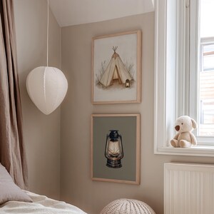 Camping Nursery Set of Three | Wilderness Gallery Wall Art | Woodland ...