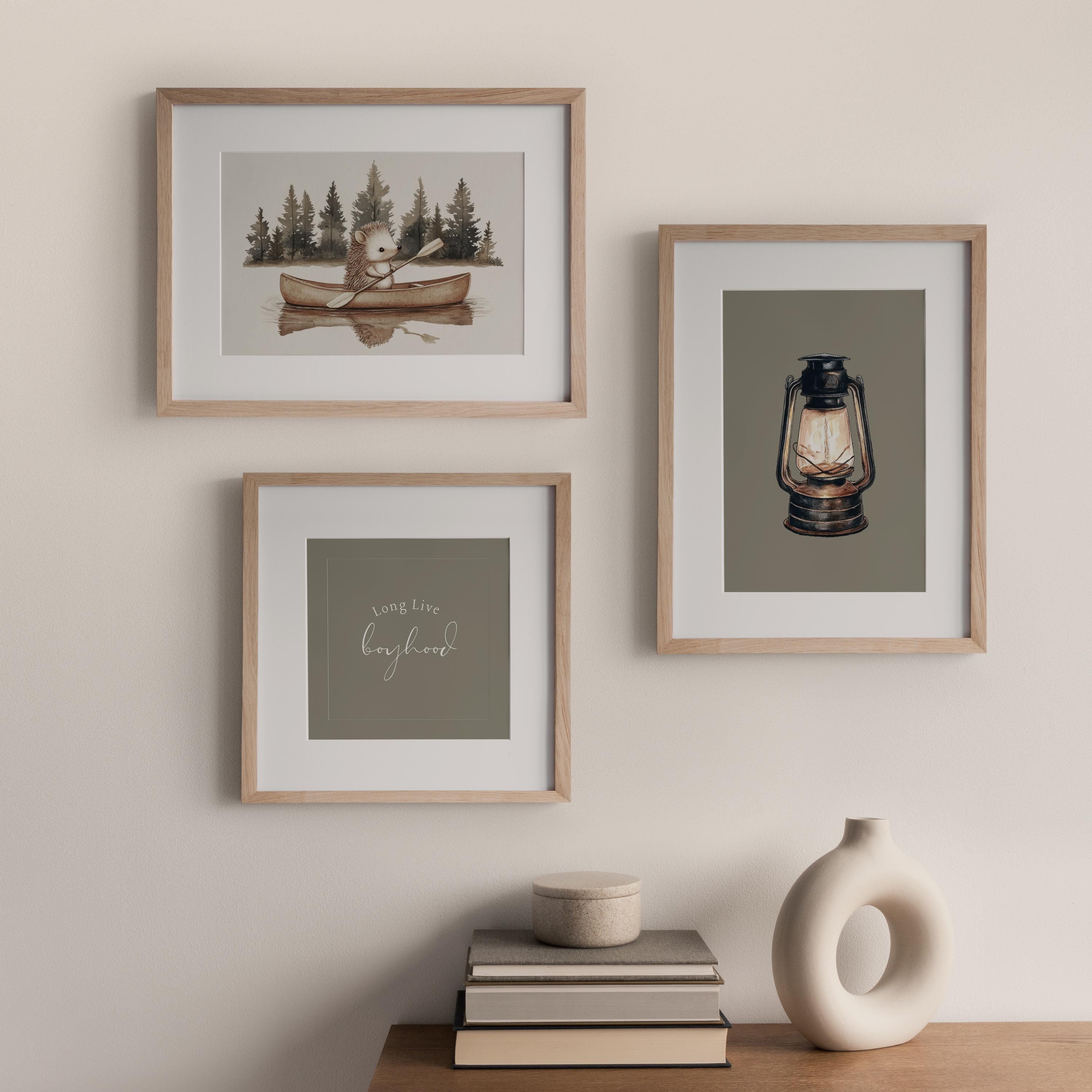 Woodland Nursery Set of Ten Prints: Wilderness Gallery Wall Art Sage ...