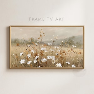 Autumn Wildflower Field TV Art: Vintage Style Fall Landscape Samsung Frame TV Art Thanksgiving Decor (Digital Download) TV1096
