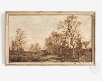 Fall Frame TV Landscape | Vintage Autumn Landscape Oil Painting Digital Download | Samsung Frame TV Fall Art | TV248