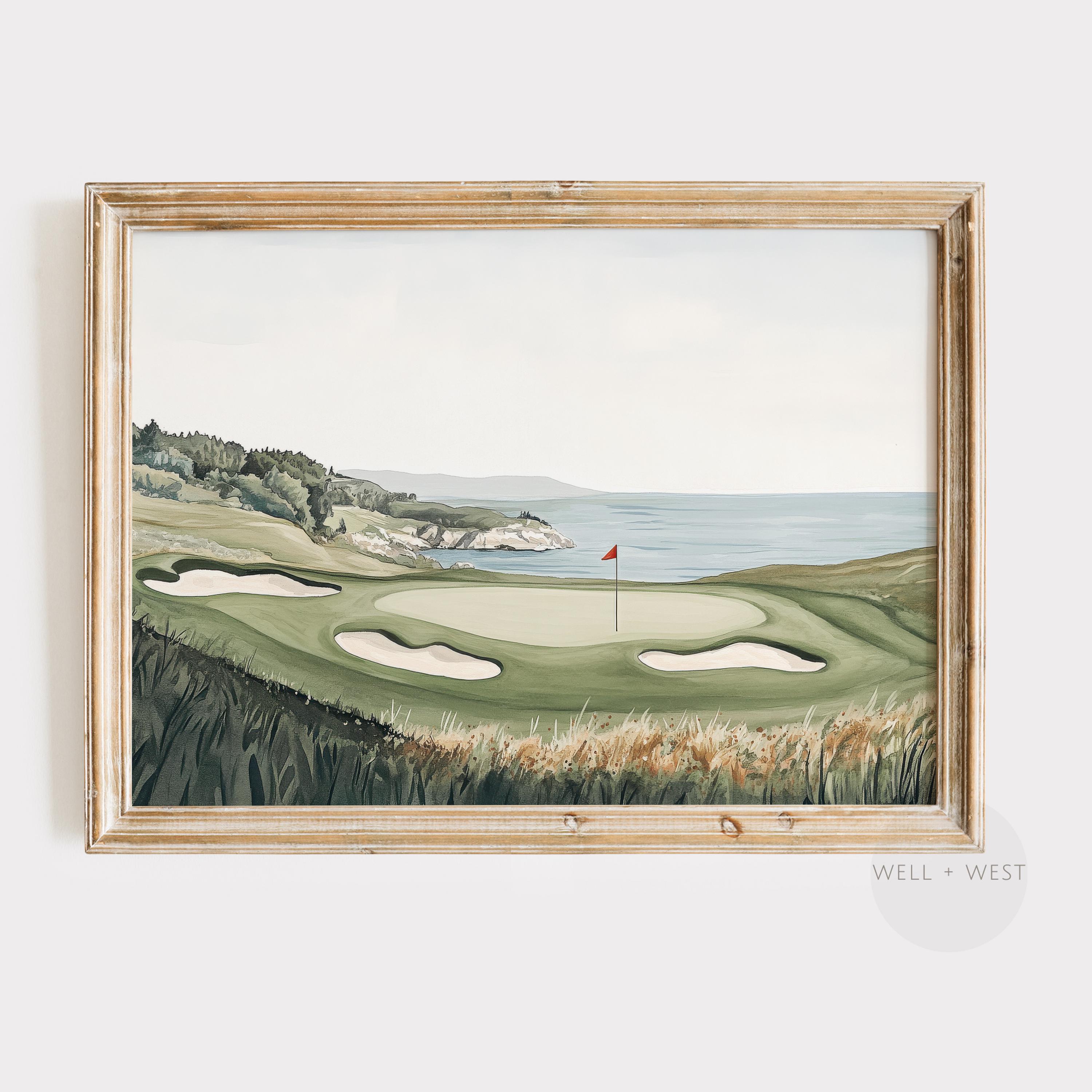 ブルーム　ペブルビーチ　絵画 Pebble beach golf - Etsy 日本