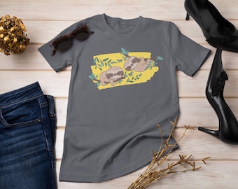 Baby Sloth Cotton T-shirt, Sloth Lover Shirt