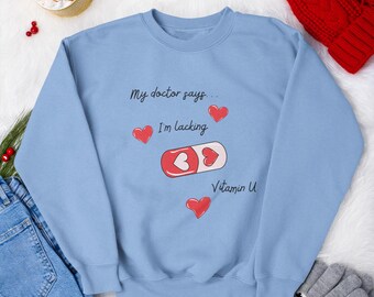 Vitamin U T-Shirt, Valentines Day Gift, Couples Tee