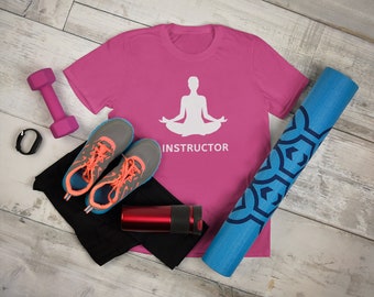 Yoga Instructor Crewneck T-shirt, Fitness Gym Tee