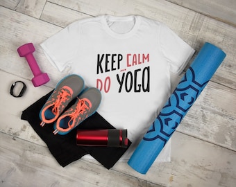 Keep Calm and Do Yoga T-shirt, Fitness Tee