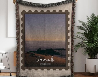 Custom Photo Blanket, Personalized Corporate Gift For Employees, Gift for Clients, Employee Appreciation Gift, Office Decor, Corporate Gifts