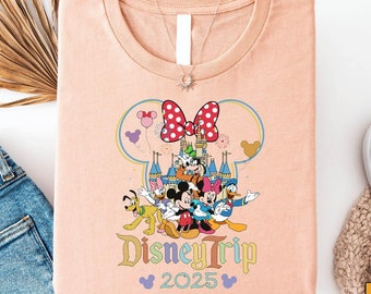Disney Family Trip 2025 T-Shirt, Disney Vacation Matching Tee, Magic Kingdom Family Sweater, Disneyland Trip 2025 Sweatshirt, Disney Gift