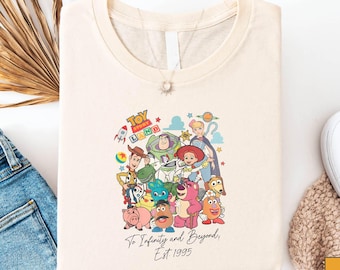 Toy Story Characters T-Shirt, Woody Buzz Jessie Rex Disney Pixar Tee, You've Got A Friend In Me Disneyland Trip Family Matching Sweatshirt