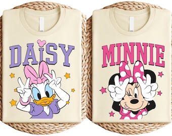 Minnie And Daisy Besties Shirt, Daisy Duck Minnie Mouse Tee, Disney Girls Matching Vacation Sweater, Disneyland WDW Best Friends Trip Gift