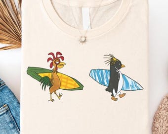 Camiseta de Cody Maverick Chicken Joe, camiseta de la película Surf's Up, suéter divertido de pollo, sudadera con temática oceánica, regalo de surf en la playa, camiseta para amantes de la naturaleza