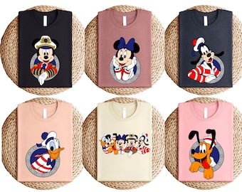 Disney Cruise Shirt, Mickey And Friends Nautical Tee, Matching Family Cruise T-Shirt, Captain Mickey and Friends Shirt, Disney Vacation Tee