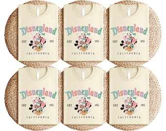 Disneyland California Shirt, 1955 Vintage Disney T-Shirt, Mickey Minnie Goofy Donald Retro Disneyland Tee, Disneyland Gift