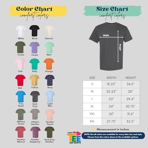 a t - shirt size chart for men and women
