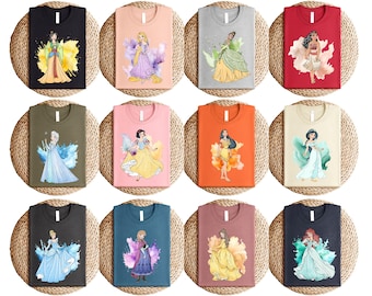 Disney Princess T-Shirt, Cinderella Ariel Belle Jasmine Trip Tee, Girls Vacation Matching Shirt, Family Group Sweatshirt