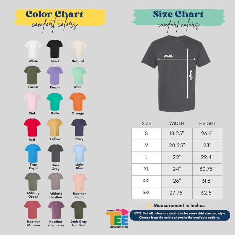 a t - shirt size chart for men and women