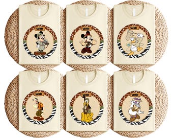Disney Safari Family Vacation T-Shirt, Animal Kingdom Matching Shirt, Mickey Goofy Donald Daisy Pluto Minnie Jungle Tee