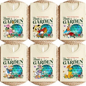 Mickey and Friends Epcot Flower & Garden Festival Shirt, Disney Epcot 2025 Comfort Colors Tee, Disney Family Matching Trip Shirt