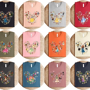 Disney Princess T-Shirt, Cinderella Snow White Aurora Rapunzel Little Mermaid Moana Tee, Magic Kingdom Sweater, Disney Family Trip Shirt