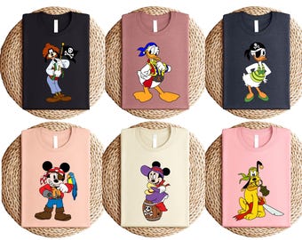 Disney Mickey And Friends Pirate Shirt, Disney Cruise Tee, Mickey and Friends Sweatshirt, Disney Family Vacation Matching Shirt