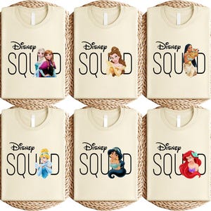 a set of four disney princess t - shirts