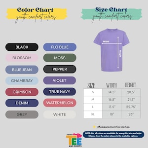 a t - shirt with different colors and sizes