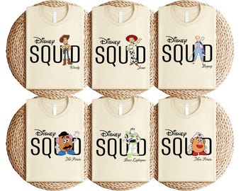 Toy Story Squad Matching Shirt, Disney Family Trip Tee, Disneyland Birthday T-Shirt, Buzz Lightyear Woody Jessie Bo Peep Rex Alien Shirt