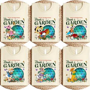 Mickey and Friends Epcot Flower & Garden Festival T-Shirt, Minnie Donald Daisy Goofy Pluto Tee, Disney Family Matching Trip Shirt