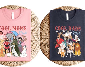 Chemise Disney Cool Moms and Dads Club, t-shirt rétro voyage en famille, t-shirt Mom Vibes, meilleur cadeau pour papa, cadeau de sweatshirt de vacances Magic Kingdom