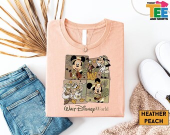 Safari Mickey Mouse Disney World Shirt, Animal Kingdom Adventure Tee, Retro Disney Family Vacation T-Shirt, Walt Disney World Shirt