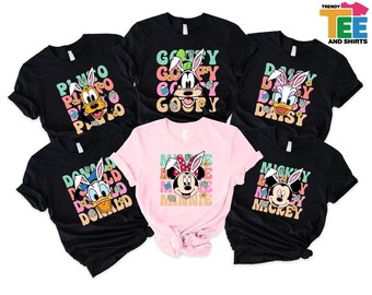 Retro Disney All Characters T-Shirt, Mickey Minnie Donald Daisy Goofy Pluto Sweatshirt, Family Trip Vacation Shirt, Walt Disney World Tee