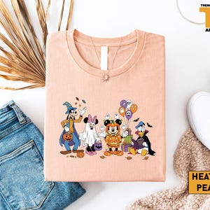 Disney Halloween Group Shirt, Mickey Minnie Donald Goofy Tee, Spooky Season Family Matching T-Shirt, Disneyland Trick or Treat Sweatshirt